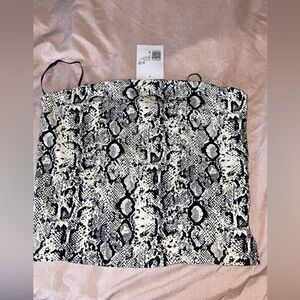 Snakeskin Print Tube Top